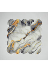 Light Gray Marble Patterned Digitally Printed Cocktail Napkin