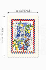 Capri Lemonade – Blue White Mediterranean Laser Cut Oven Cover