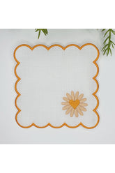 Kalpli Papatya Nakışlı Kokteyl Peçetesi 1 Adet