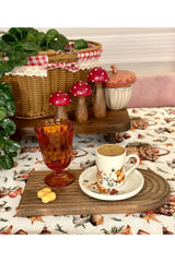 Runner Sulu Boya Sepette Mantar Desenli Dijital Baskılı