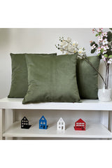 Pastel Gray Thai Feather Velvet Cushion Cover