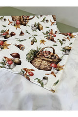 Runner Sulu Boya Sepette Mantar Desenli Dijital Baskılı