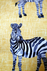 Zebra Tasarımlı Saçaklı Kadife Kırlent Kılıfı - 43x43cm