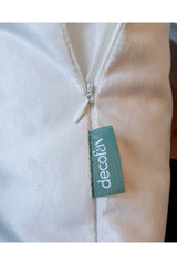 Sleepy Panda Patterned Bamboo Wick Design Velvet Cushion Cover