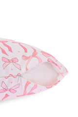 Pink Ribbons Bow Patterned Romantic Cushion Cover – 43x43cm
