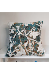 Elegant Boucle Fabric Jacquard Abstract Patterned Cushion Cover