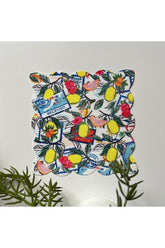 Orange, Lemon, Citrus Patterned Cocktail Napkin Fabric