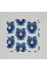 Medusa Head Patterned Digitally Printed Laser Cut Cocktail Napkin