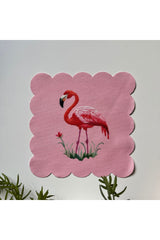 Pembe Rüya Flamingo Desenli Kokteyl Peçetesi Kumaş - Decofav | Kırlent, Sofra Tekstili, Kumaş