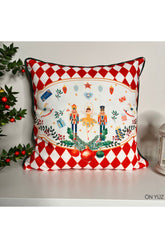 Diamond Patterned Bulletproof New Year Concept Cushion Cover with Green Cord