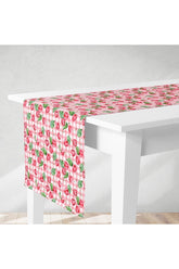 Runner Plaid Ground Cherry Ground Patterned Digital Print