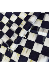 Kırlent Kılıfı Eskitme Efektli Dama Desenli Dijital Baskılı