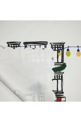 Hand Drawn Christmas Shop Themed Laser Cut Oven Cover