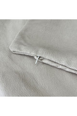 Pastel Gray Thai Feather Velvet Cushion Cover