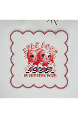 Self Love Aşk Temalı Nakış Kenar Kumaş Kokteyl Peçetesi 1 Adet