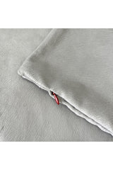 Pastel Gray Thai Feather Velvet Cushion Cover