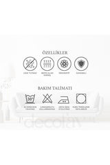 Ribbon Shaped Heart Patterned Embroidered Cocktail Napkin 1 Piece