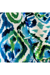 Cushion Cover with Watercolor Ikat Pattern and Digital Print