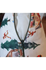 Watercolor Winter Village Landscape Design Cushion Cover