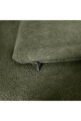 Double Boucle Fabric Cushion Cover Dark Green