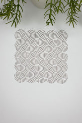 Geometrik Zincir Desenli Lazer Kesim Kumaş Kokteyl Peçetesi 1 Adet