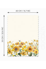 Elegant Watercolor Sunflower Design Laser Cut Fabric Oven Cover