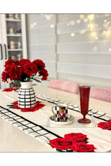 Runner Modern Rose Touch Patterned Digital Panel Printed Runner