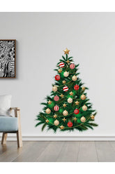 Christmas Pine Tree and Decoration Set - Wall Stickers Decorative Design for Home Decoration