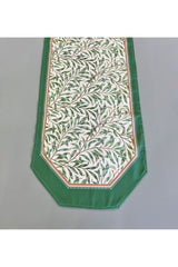 Morris Style Leaf Patterned Runner Digitally Printed