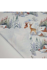 Laser Cut Oven Cover with Deer and Snow Scene Pattern