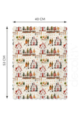 Watercolor Autumn Themed Town View Laser Cut Oven Cover