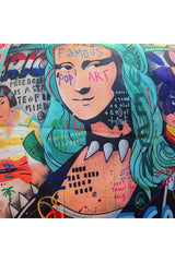 Pillow Case Neon Lettering Women's Pop Art Pattern Digital Print