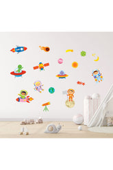 Space Themed Decorative Sticker Set of 20 Pieces