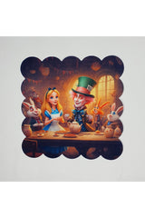 Fairytale Heroes Digitally Printed Laser Cut Cocktail Napkin