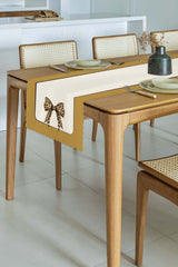 Laser Cut Oven Cover with Leopard Bow Border