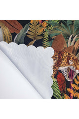 Laser Cut Oven Cover with Exotic Leopard and Tropical Leaf Design 40x53cm