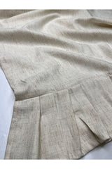 Natural Woven Fabric Linen Effect Ruffle Runner