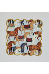 Asil Majeste Atları Desenli Kenarı Nakışlı Kokteyl Peçetesi