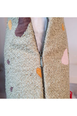 Terrazzo Patterned Luxury Boucle Cushion Cover Green