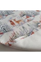Watercolor Snow Scene and Deer Patterned Oven Cover