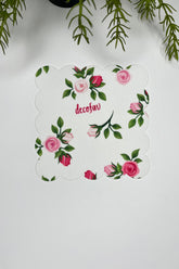 Romantik Minik Güller Tasarım Lazer Kesim Kokteyl Peçetesi 1 Adet