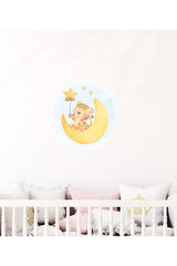Baby Tiger, Moon and Stars One Piece Sticker