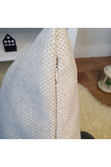 Luxury Jacquard Woven Cushion Cover Ecru