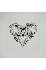 Cute Ghost Patterned Digital Printed Cocktail Napkin