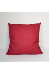 Hello Winter Slogan Patterned Burgundy Cushion Cover