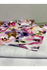 Runner Watercolor Pink Purple Floral Pattern Digital Print