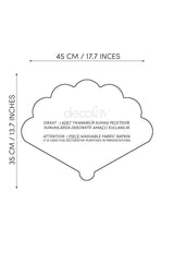 Yelpaze Şeklinde Nakışlı Kumaş Büyük Kokteyl Peçetesi 1 Adet