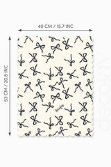 Laser Cut Oven Cover with Black Ribbon Pattern