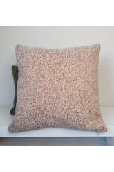 Luxury Wool Woven Fabric Cushion Cover Ecru Orange