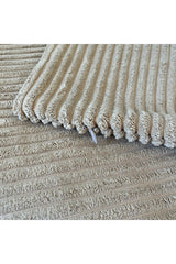 Luxury Stripe Woven Velvet Cushion Cover Milky Brown